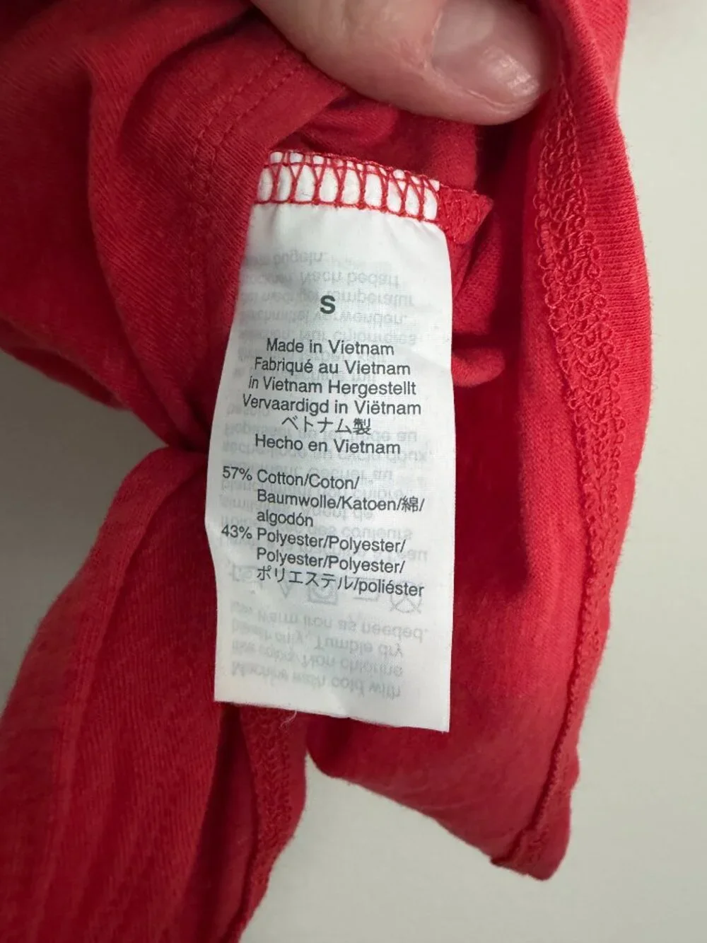 J. by J. Crew | Red Slub Knit Tie-Front Cotton Short-Sleeved Tee Small